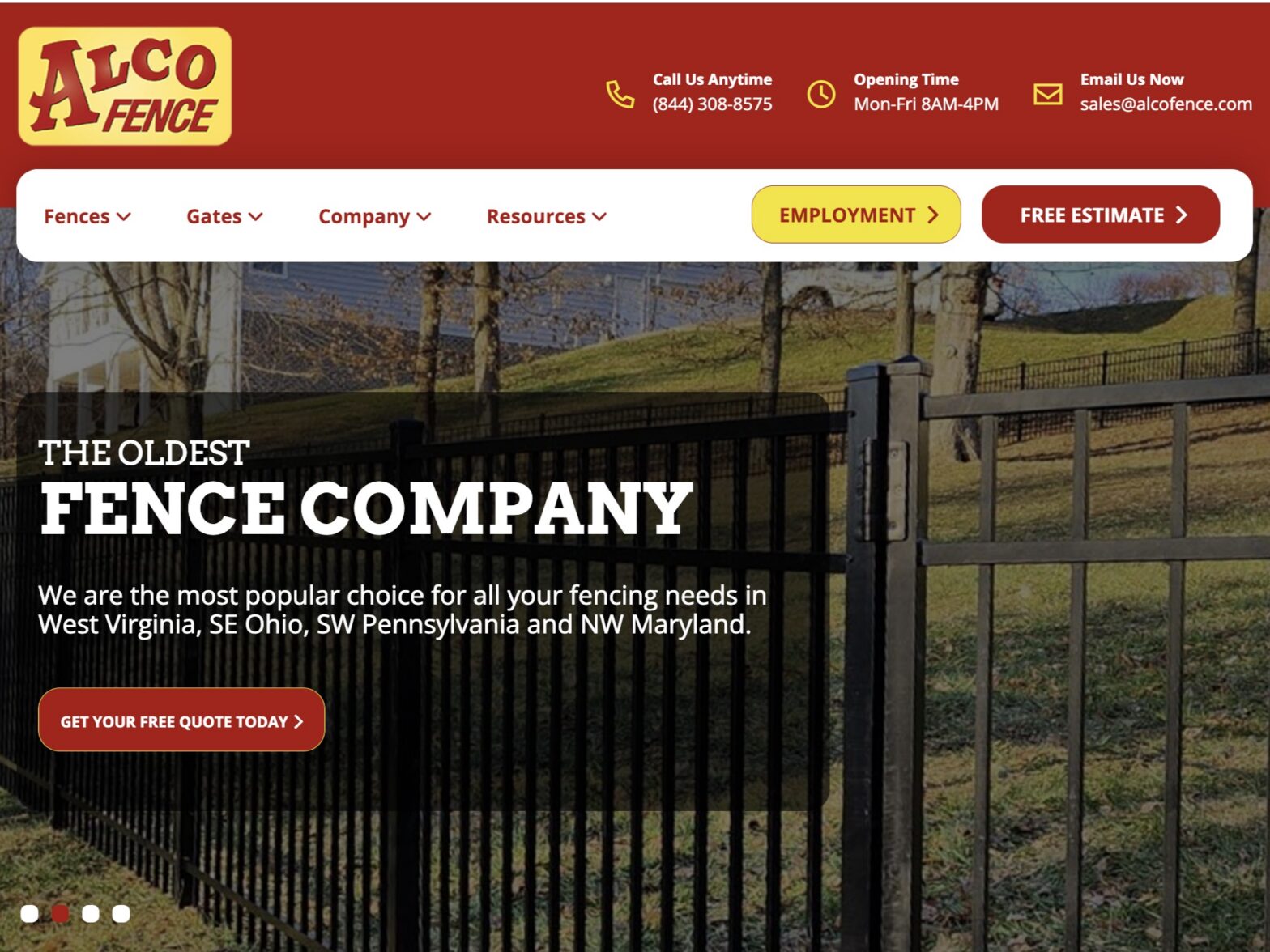 Photo of a West Virginia fence company