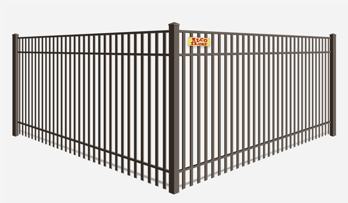 Double picket commercial wrought iron fence contractor in West Virginia