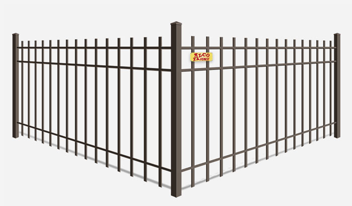 Extended picket ornamental steel fence company in West Virginia