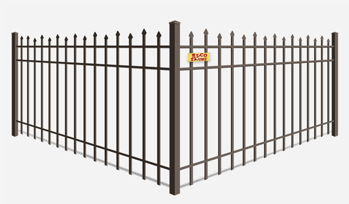 Alternating picket ornamental steel fence company in West Virginia