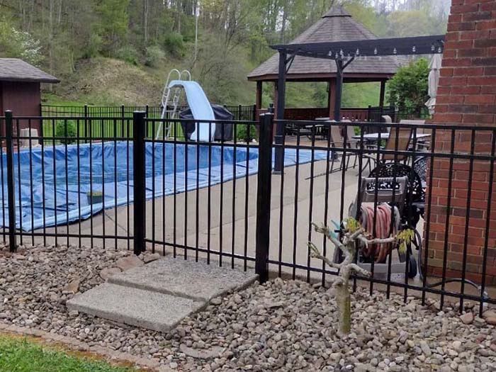 Fence with 3 Rail Wrought Iron Fence in Morgantown WV in West Virginia