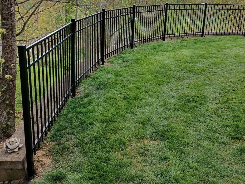 Fence with 3 Rail Wrought Iron Fence in Morgantown West Virginia in West Virginia