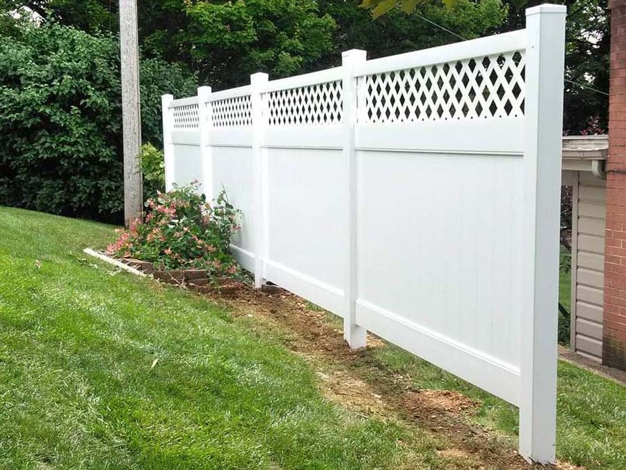 Fence with Lattice Top Vinyl Fence in Morgantown WV in West Virginia