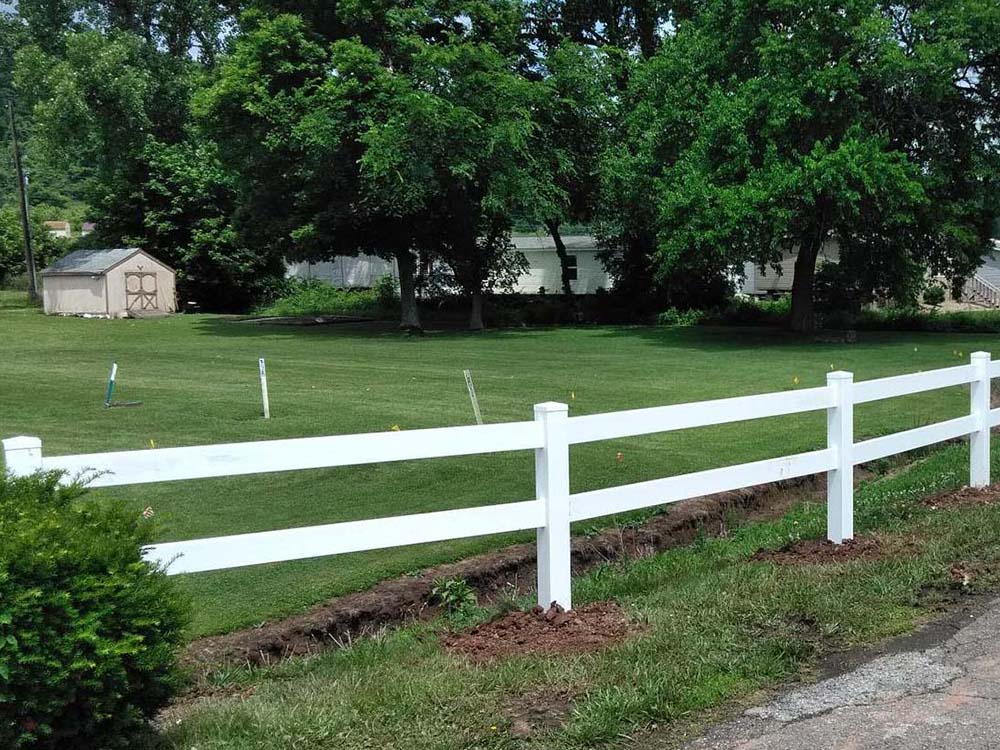 Fence with Morgantown West Virginia Fence Installation Company for Post and Rail Vinyl Fence in West Virginia