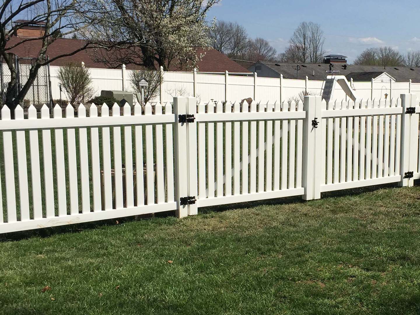 Fence with Morgantown West Virginia Vinyl Gate Installation Company for Residential Properties in West Virginia